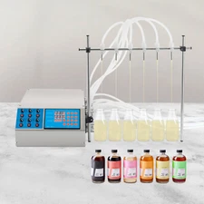 6 Head Liquid Filling Machine, Filling Machine with Peristaltic Pump 21.98oz/min