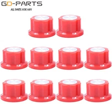 1/4" Red Plastic Skirted Pointer Knob For Guitar Effect Pedal Stomp box 20x12mm