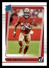 Trey Sermon 2021 Donruss RATED ROOKIE #279 San Francisco 49ers FOOTBALL RC