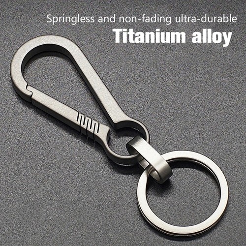 Titanium Alloy Carabiner Multi-function Keychain Outdoor Waist Hang Chain Ring - Picture 3 of 10