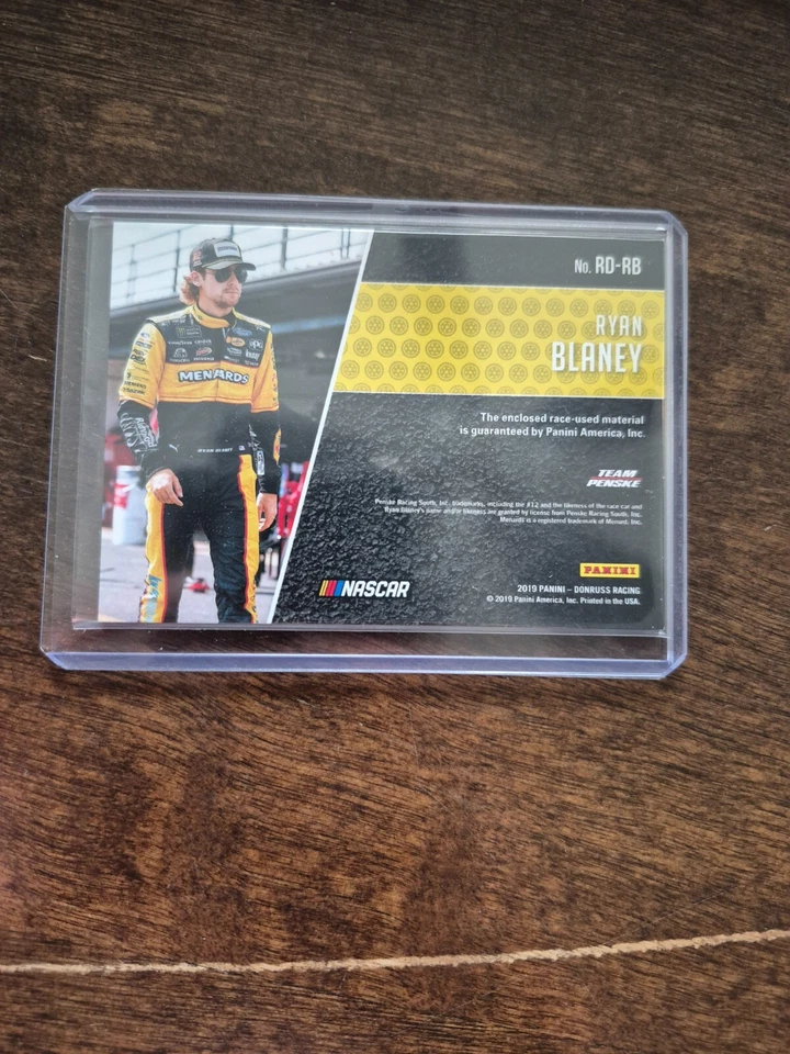 2019 Donruss Racing Race Day Relics Ryan Blaney #/185 - Image 2 of 2