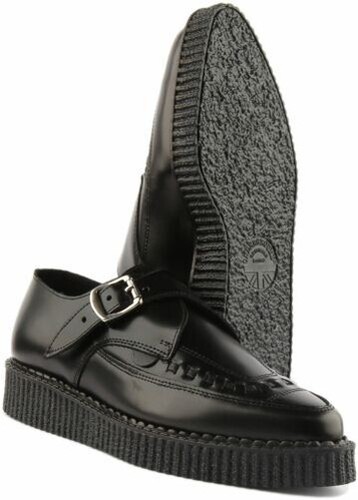 UNDERGROUND Apollo Unisexe Cuir Creeper Chaussures en Noir Taille UK 3 - 12 - Picture 5 of 12