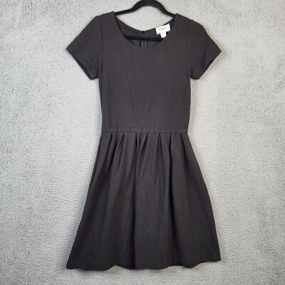 GANNI Black Knit Skater Textured Mini Dress Women's Size M | eBay