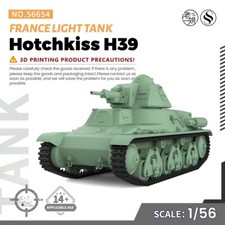 1/56 28mm WarGaming Military Model Kit France Hotchkiss H39 Light Tank