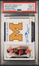 2021 Panini National Treasures Team Logos Franz Wagner PSA 9 AUTO 10