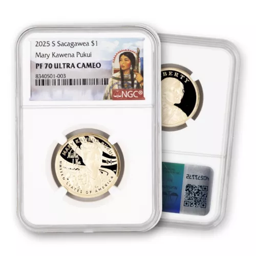 2025 S  Proof Sacagawea $1 Mary Kawena Pukui NGC PF 70 Ultra Cameo