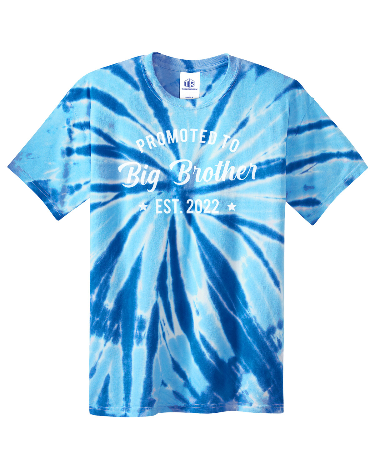Promoted to Big Brother 2022 Youth Tie Dye T-Shirt Family Son Gift