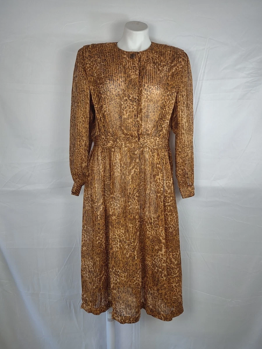leslie fay gold dress Women's Gold lace dress Size 6 Leslie Fay