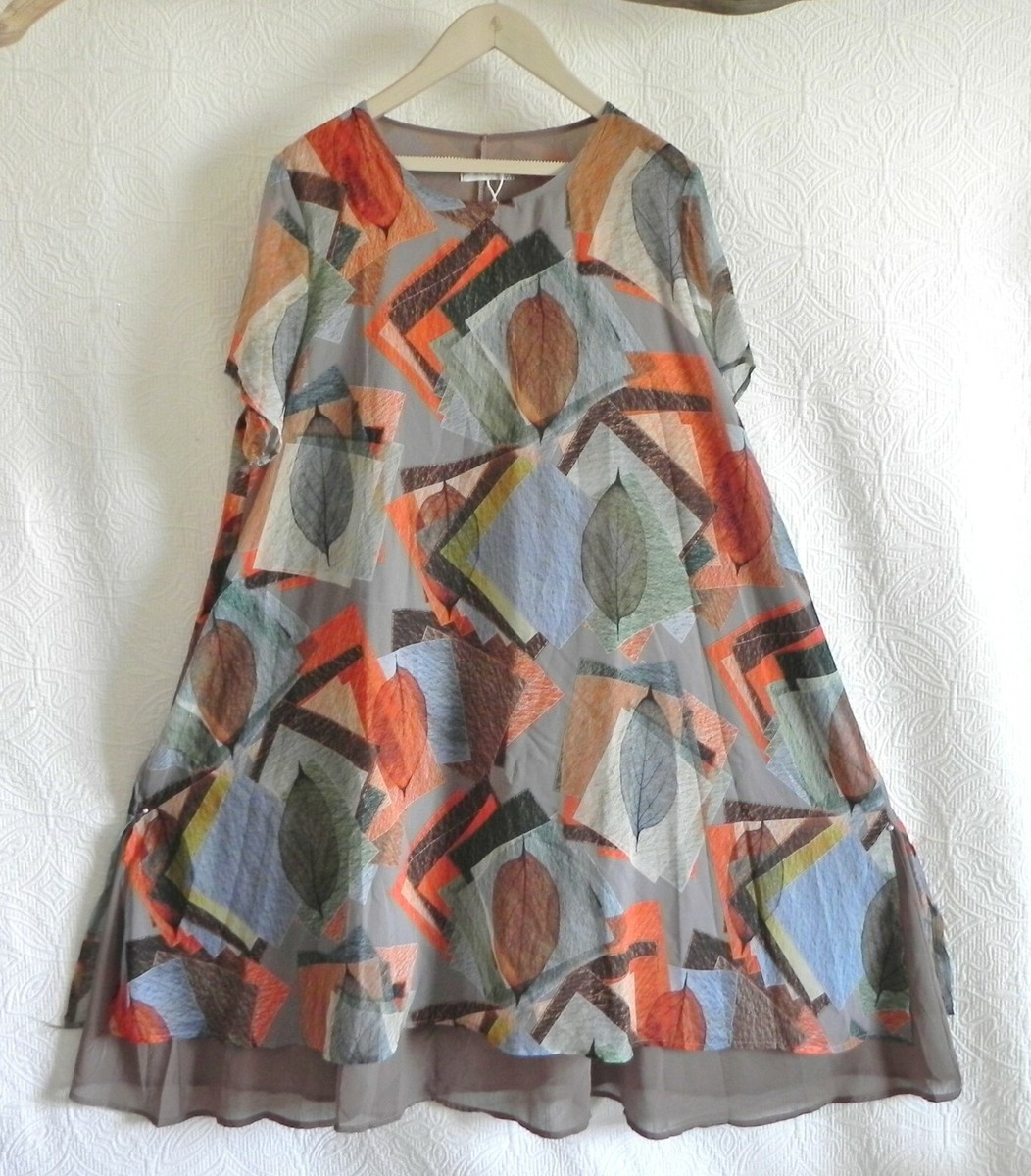 Korean Designer Midi Dress A-Lined Chiffon Layered Short Sleeve Pullover 2XL