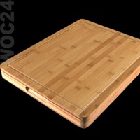 Xxl 50 X 40 Cm Schneidebrett Hackblock Schneidbrett Tranchierbrett Bambus Holz