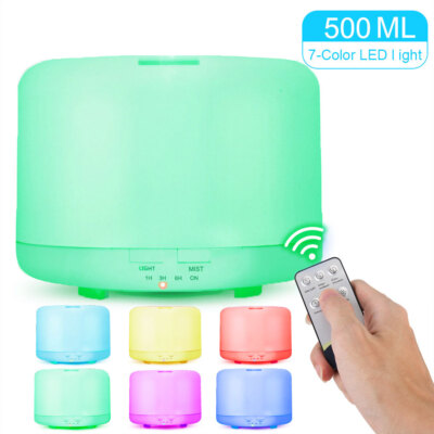 Essential Oil Diffuser 500ml Colorful Aromatherapy Diffuser with 7 Colors Lights