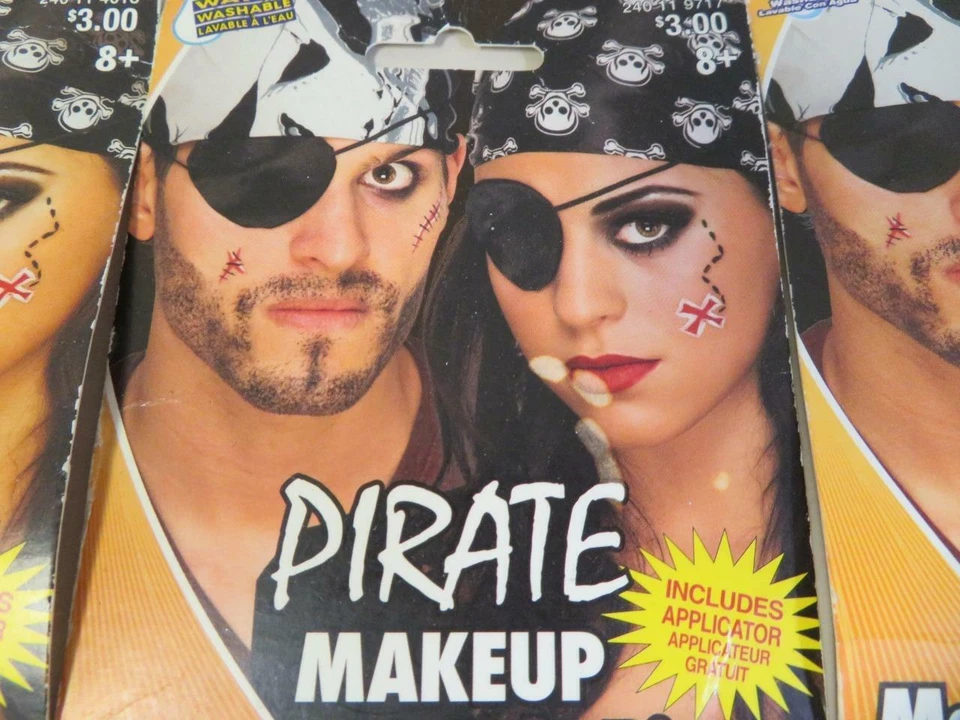 Lot of 4 Pirate Halloween Costume Makeup Face Paint Red White and Black - Image 3 of 4