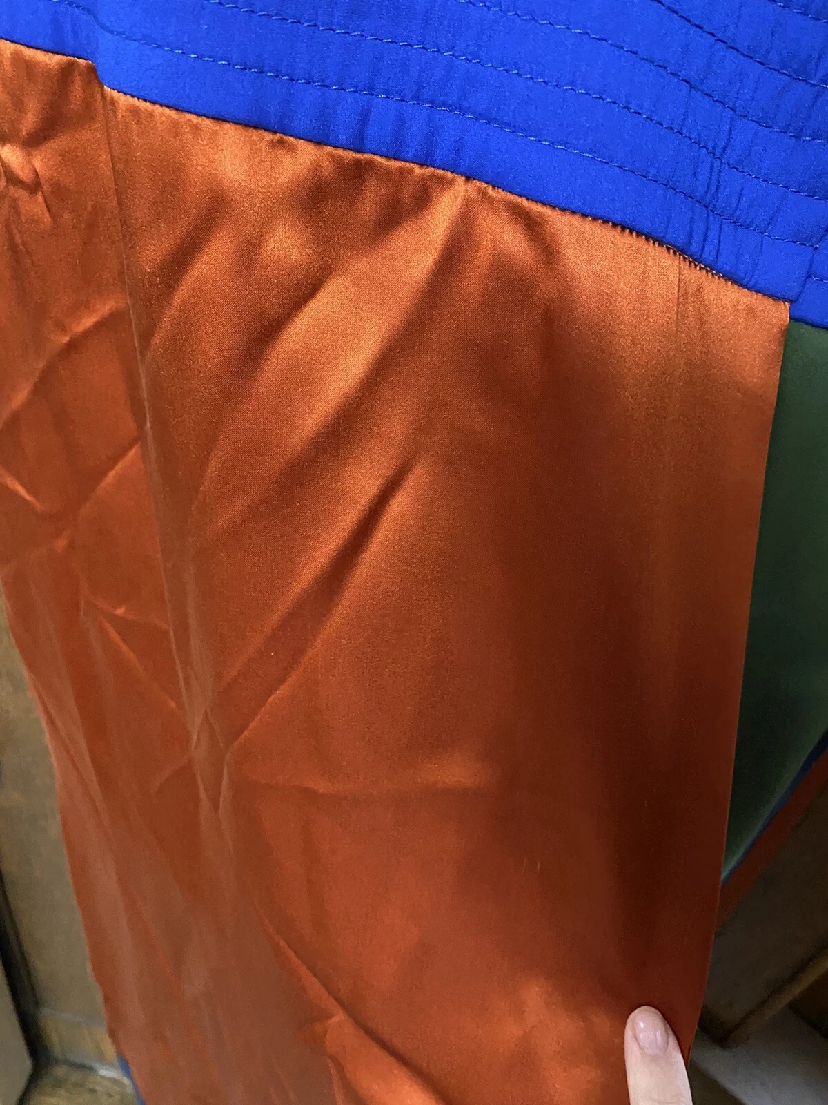 Abito avvolgente Tory Burch multicolore colorblock seta raso manica lunga leggi descrizione