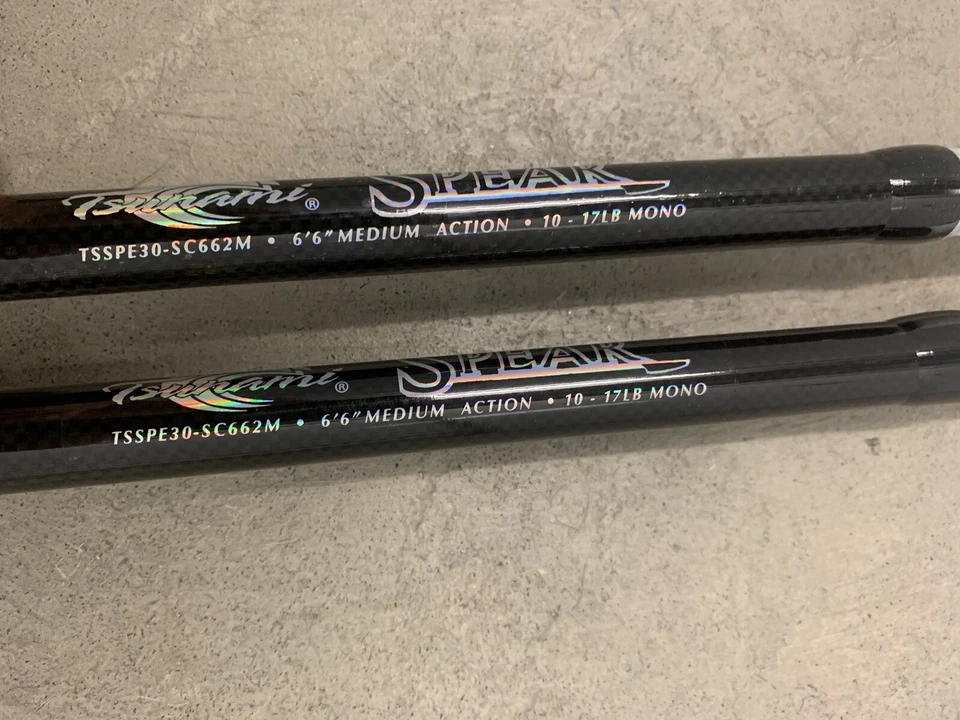 2 Tsunami Spear Casting Rods 6'6" Fresh/Saltwater Catfish/Trolling 10-17lb Mono - Image 3 of 4