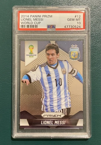 Panini Prizm 2014 World Cup Brazil Brasil #12 Lionel Messi Argentina Card PSA 10