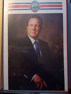 Mint Condition Autograph of Costa Rican President Rodrigo Carazo Odio