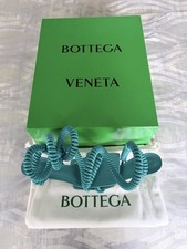 Bottega Veneta Turquoise Bottega Veneta Wire Stretch Rubber Heel Sandal