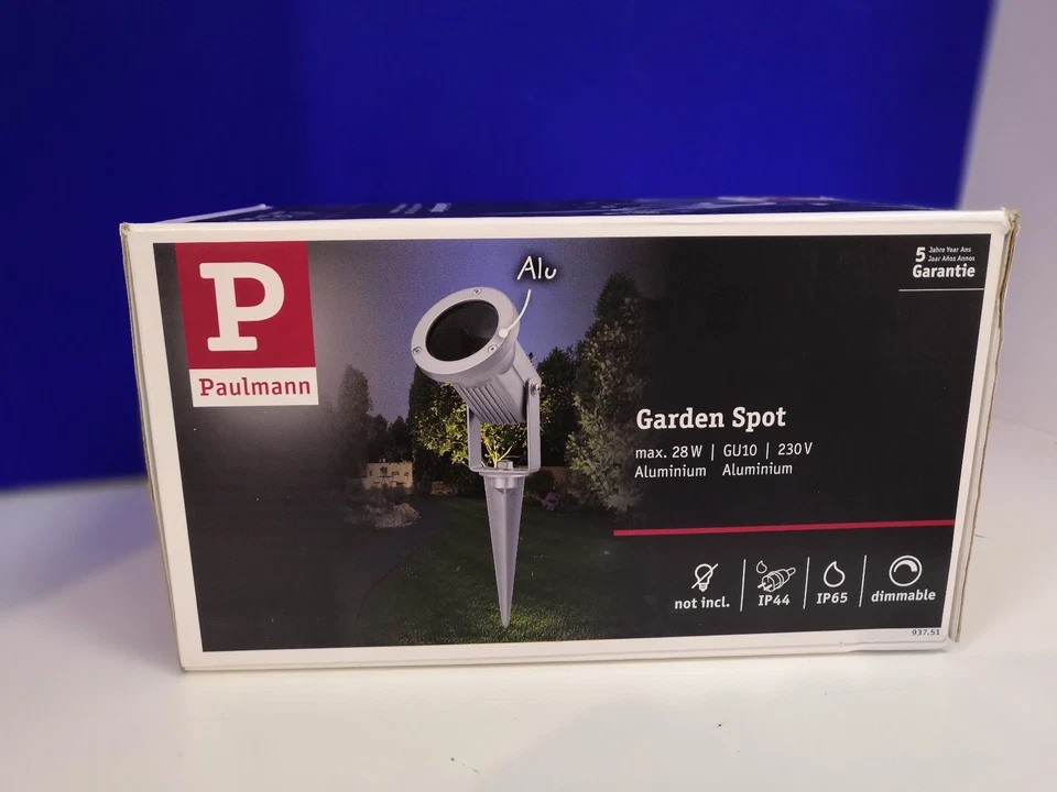 Paulmann 1 x Gartenstrahler Outdoor Ip65 Gu10 Alu ohne Leuchmittel mit Erdspieß - Bild 2 von 4