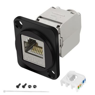 DTyp CAT6A Panel Mount Verbinder Shielded RJ45 CAT6A Koppler Werkzeuglose Key...