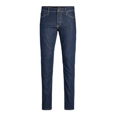 Jack & Jones Mens Blue Jeans Low Rise Slim Fit Denim Pants with Button Fastening