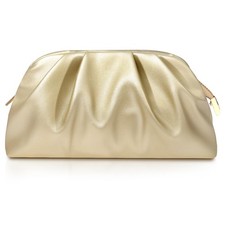 Clutch Purse for Women Soft Pleated PU Wedding Clutch, Elegant Evening Bag fo...