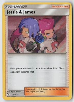 Jessie & James 58/68 - Hidden Fates Holo - PTCG