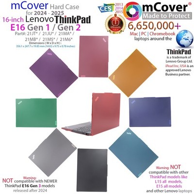 NEW mCover  Case for 2024-2025 16'' Lenovo ThinkPad E16 Gen 1 / 2 Windows Laptop