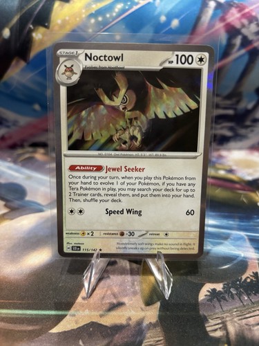 Noctowl Holo Rare 115/142 Pokémon TCG Stellar Crown