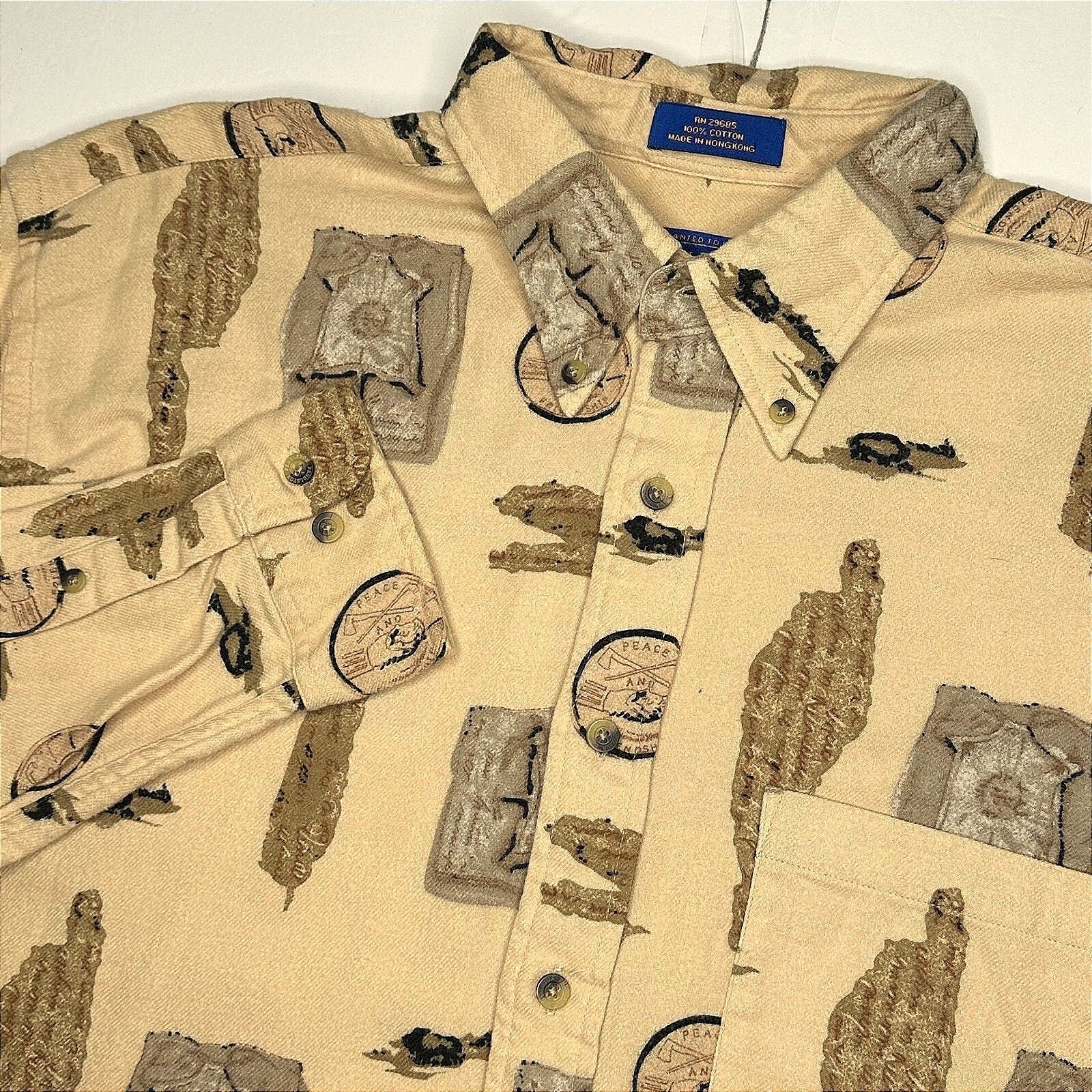 Pendleton Mens Button Down Shirt L Geometric Prin… - image 1