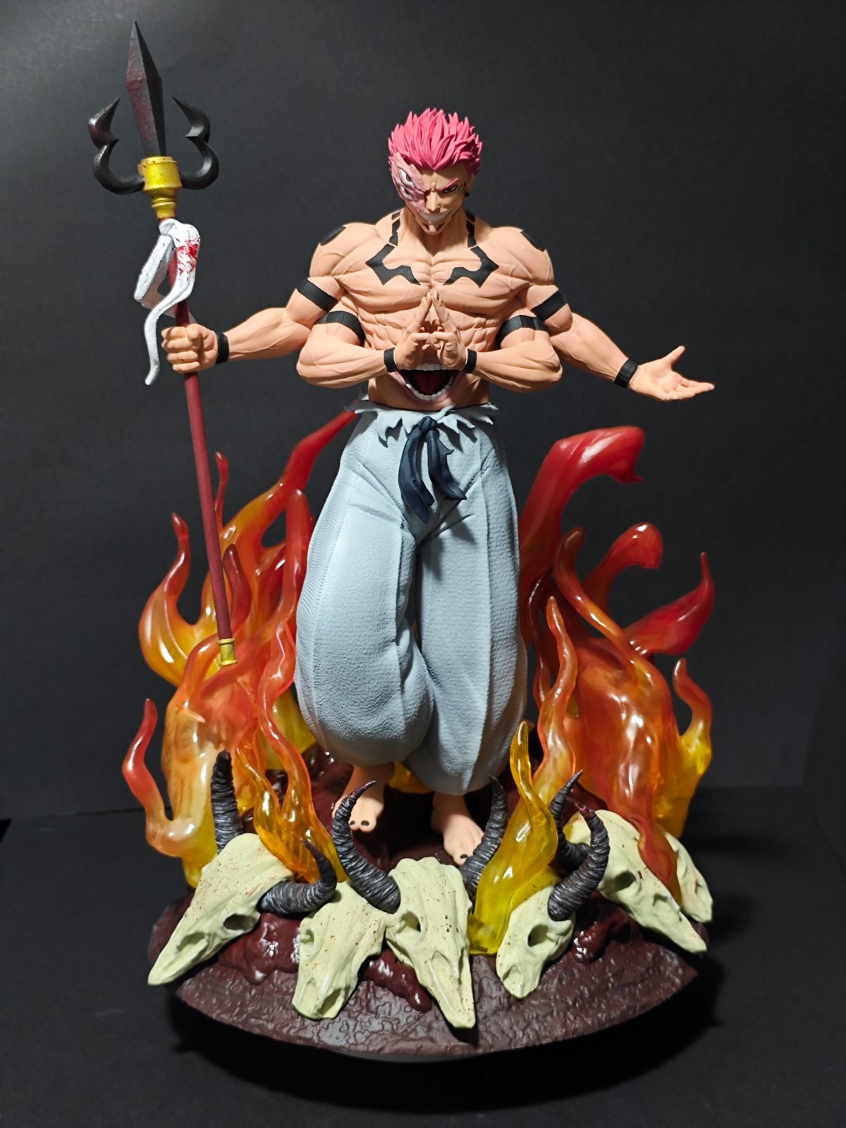 Figura Resina Ryomen Sukuna Jujutsu Kaisen 3D Fan 42cm Alto