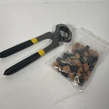 HIGH HEEL REPLACEMENT TIPS 26 TOTAL BLACK 24 THE SAME SIZE, 2 SMALLER + PLIERS