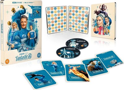 Fantastic Four First Steps (Steelbook 4K UHD + Blu Ray) plus 5 Cards