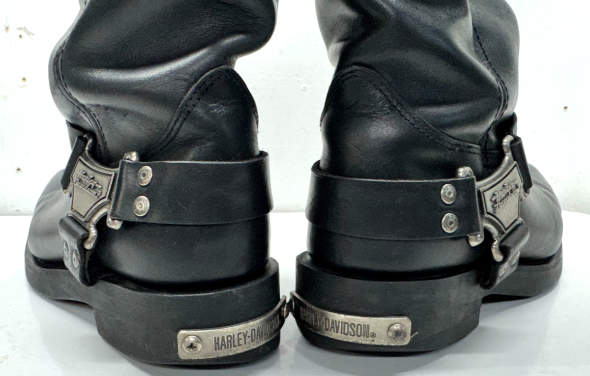 Pair of Used Harley Davidson Men Size 9 Wide Moto Engineer Boots