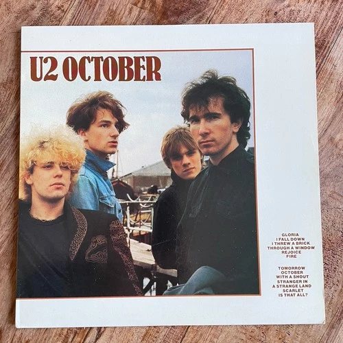 U2 - OCTOBER  EX+/NEAR MINT VINYL LP  / PRINTED INNER / CANADA FIRST PRESSING