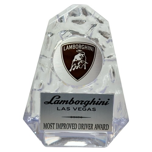 LAMBORGHINI Most Improved Driver Las Vegas Award Trophy & Logo Poker Chip 2009 - Picture 2 of 10
