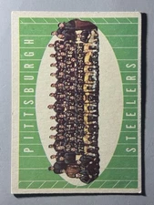 Vintage 1961 Topps Football Pittsburgh Steelers Team Card #112 Clean VTG