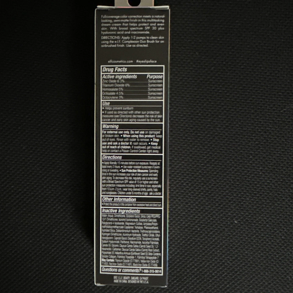 e.l.f. Camo CC Cream Foundation Sunscreen 82864 Fair 205 N SPF 30 1.05 oz - Image 3 of 3