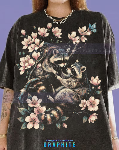 Raccoons Animal Lover Wildlife Nature Comfort Tee Shirt Apparel
