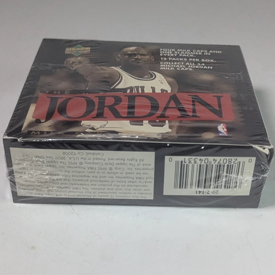 Michael Jordan Milk Caps Factory Sealed Box of 12 Packs Upper Deck 1995 MJ Pogs - Image 2 of 4