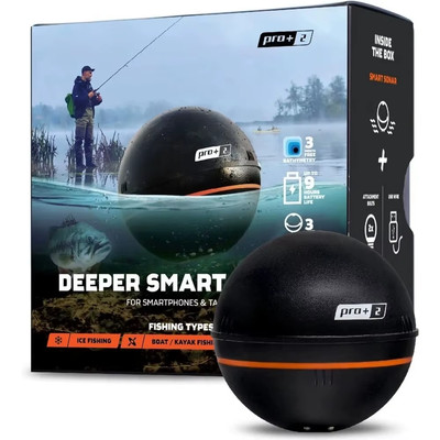 PRO+ 2 Sonar - Portable Fish Finder and Depth Finder for Kayaks, Boats and Ice F