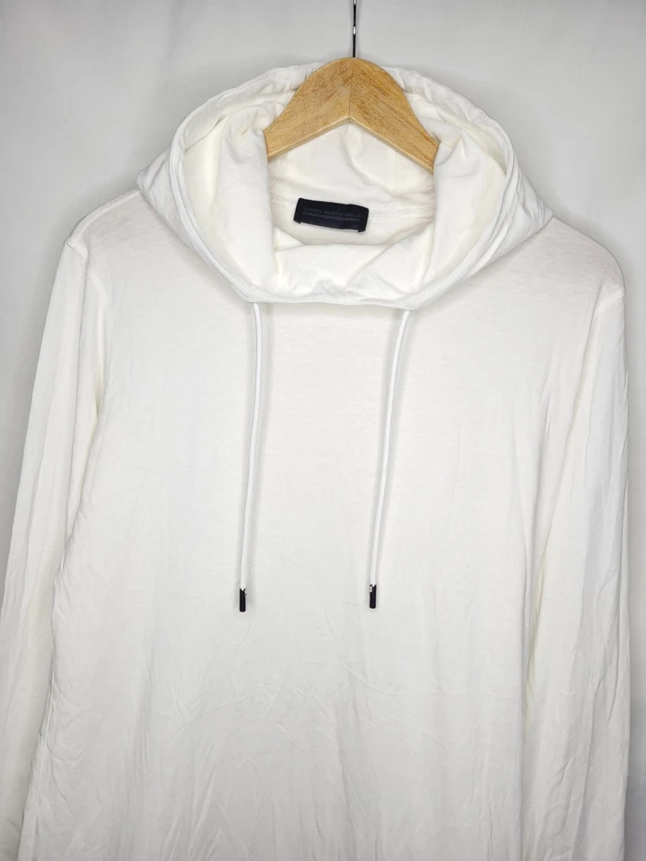 Sudadera con capucha larga Diesel negra dorada para mujer talla XL blanca Foto 2 de 4