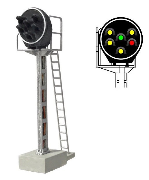 Signal ferroviaire LED SNCF MAFEN 413222 pour maquette train N 1/160