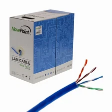 CAT5E 1000FT UTP SOLID BLUE LAN NETWORK ETHERNET CABLE RJ45 BULK WIRE CAT5 1000