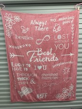 To My Best Friend BFF 50x60 Inch Throw Blanket Cover Soft Bedding