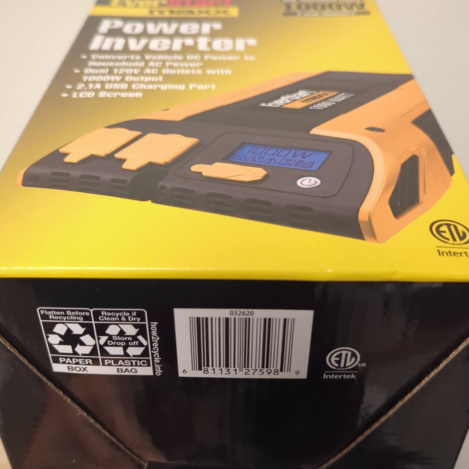 EverStart Maxx 1000 Watt Automotive Power Inverter 120v Outlet USB 12v