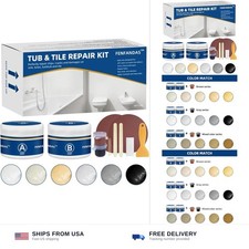 Tub and Fiberglass Shower Repair Kit White, Porcelain Tile Repair Kit  Porce...