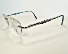 Halston Rimless Eyeglasses Frames H136 Col 70 Designer Gunmetal Blue 54-17-135