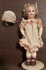 Beautiful SFBJ 251 Paris Reproduction Porcelain Toddler Doll Signed "AO" 2002