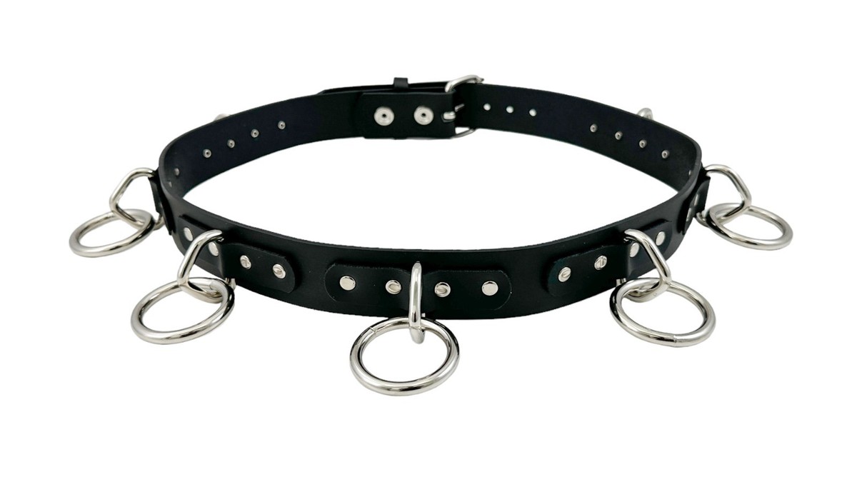 Bondage Belt Genuine Leather Punk Belt Leather Handmade 