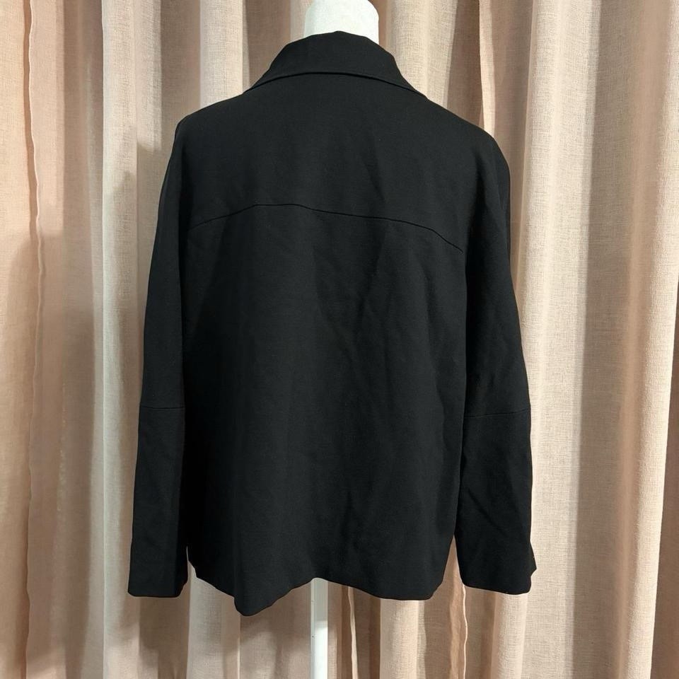 Talbots Black Y2k Collared Button Jacket Size 12 - image 3